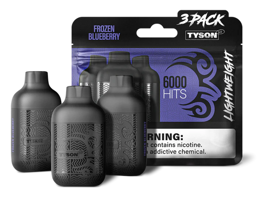 FROZEN BLUEBERRY TYSON 2.0 VAPE Lightweight 3 Pack