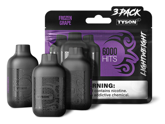 FROZEN GRAPE TYSON 2.0 VAPE Lightweight 3 Pack