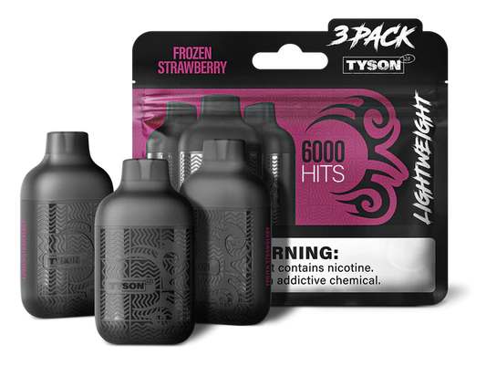 FROZEN STRAWBERRY TYSON 2.0 VAPE Lightweight 3 Pack