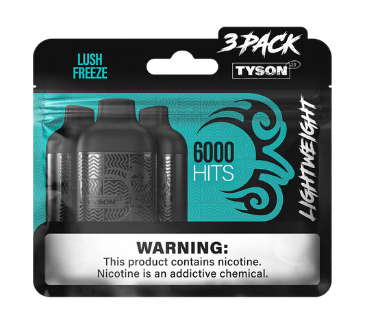 LUSH FREEZE TYSON 2.0 VAPE Lightweight 3 Pack