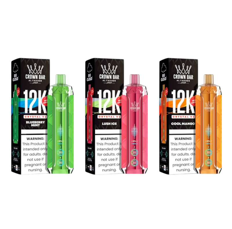 AL Fakher Crown Bar Crystal V2 Disposable Vape 12000 Puffs