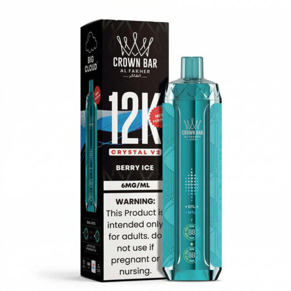 Berry Ice AL Fakher Crown Bar Crystal V2 Disposable Vape