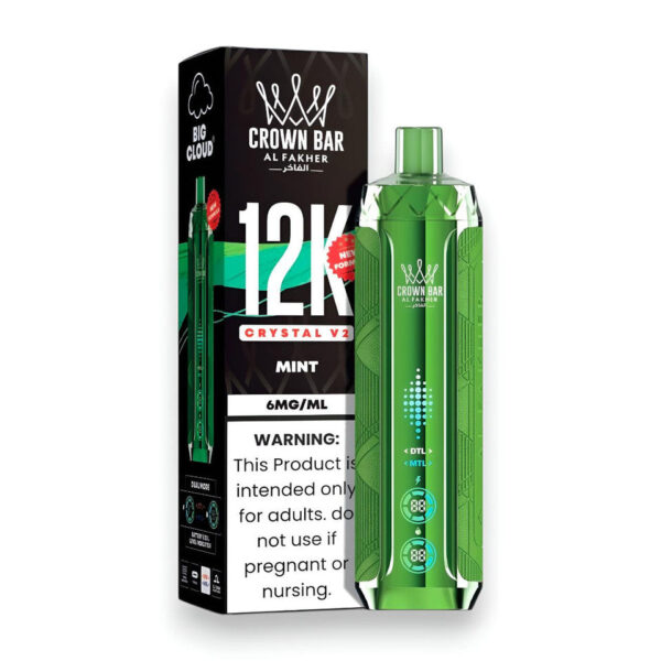 Mint AL Fakher Crown Bar Crystal V2 Disposable Vape