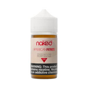 Naked100_Domestic_AmericanPatriots_3mg_60mL Naked American Patriots vape juice bottle on a white background