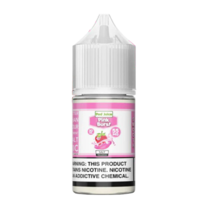 Pink_Burst_70448b5b-9877-49c8-a086-9d8e8b8c0033 Vape juice bottle with pink label on a white background