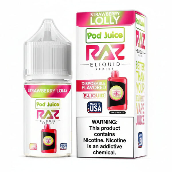Strawberry Lolly - Pod Juice Salts x RAZ E-Liquid - 30mL
