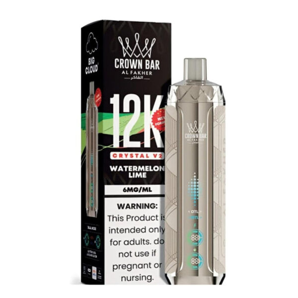 Watermelon Lime AL Fakher Crown Bar Crystal V2 Disposable Vape