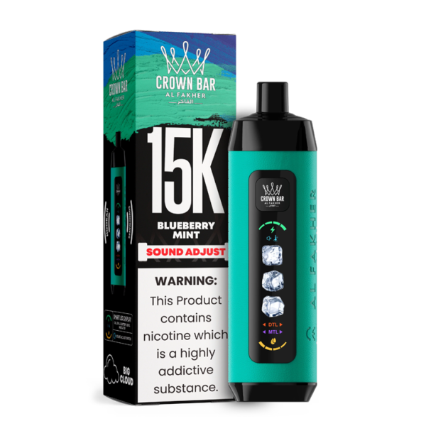 Blueberry Mint Al Fakher Crown Bar Ice Adjust 15k