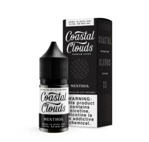 coastal-clouds-salt-menthol-ejuice_1080x1033_1ec3510b-beb2-403b-8841-9704dcac8f3e Coastal Clouds Tobacco vape juice bottle and packaging on a white background