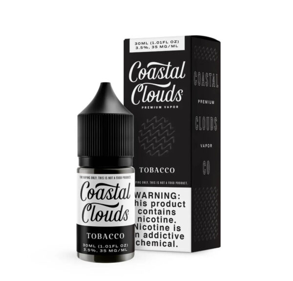 coastal-clouds-salt-tobacco-ejuice_1080x1033_9f2ff0bb-07d5-4198-ac3f-afdcb7dca71b Coastal Clouds Tobacco vape juice bottle and packaging on a white background
