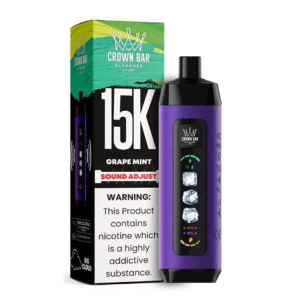 Grape Mint Al Fakher Crown Bar Ice Adjust 15k