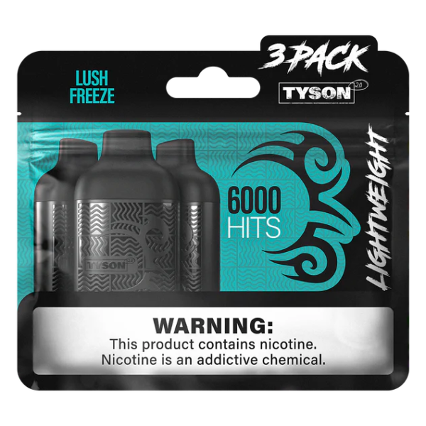 LUSH FREEZE TYSON 2.0 VAPE Lightweight 3 Pack