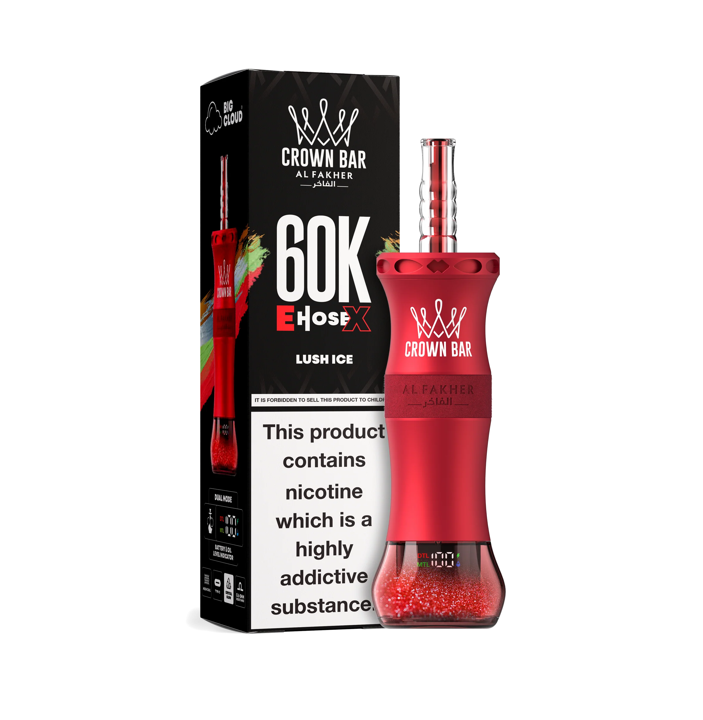 Lush Ice Al Fakher Crown Bar Vape 60K