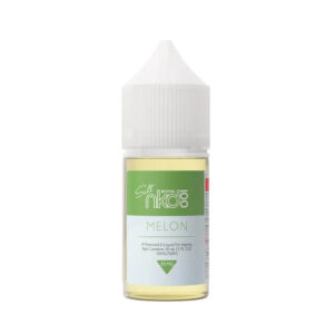 nkd100-salt-menthol-melon-ejuice_1024x1024_48a8fc1b-3b65-4eb1-8401-ded4c4e72e03 Bottle of Salt N' Kona Melon e-liquid on a white background