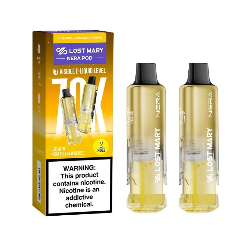 PINEAPPLE PASSION ORANGE LOST MARY NERA FULLVIEW 70K DISPOSABLE PODS