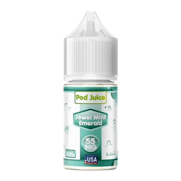 pod-juice_Jewel-Mint-Emerald_600x600_e3c415cd-30b7-4f53-8775-92aabcebb56e Pod Juice Jewel Mint Emerald vape juice bottle on a white background