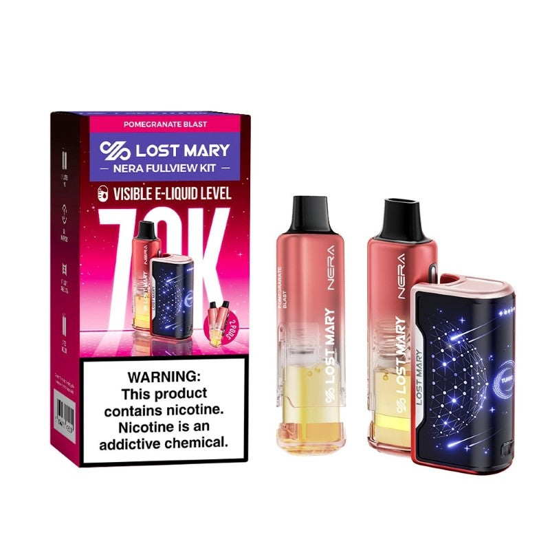 POMEGRANATE BLAST LOST MARY NERA FULLVIEW 70K DISPOSABLE VAPE KIT