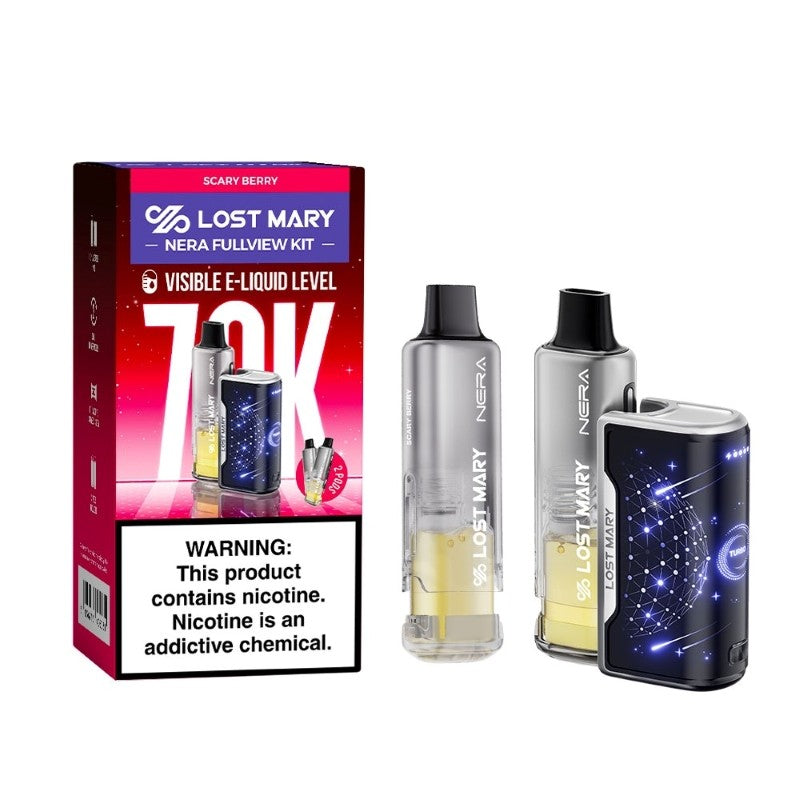 SCARY BERRY LOST MARY NERA FULLVIEW 70K DISPOSABLE VAPE KIT