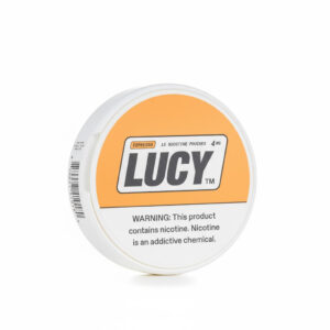 unnamed_1_879a25d9-b184-471b-b67f-a092ae8d6029 Lucy nicotine pouch container with orange label on a white background