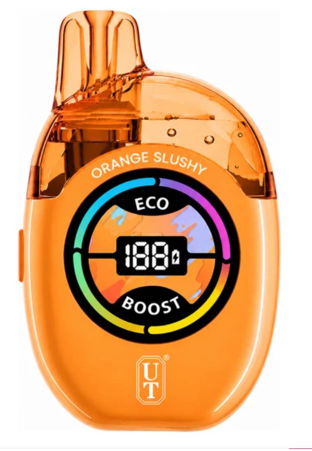 Orange Slushy Flum UT 50K Clear Tank disposable vape