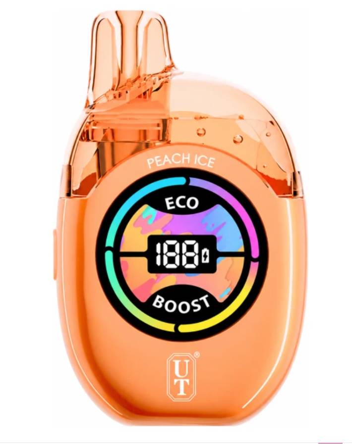 Peach Ice Flum UT 50K Clear Tank disposable vape