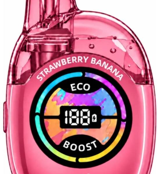Strawberry Banana Flum UT 50K Clear Tank disposable vape