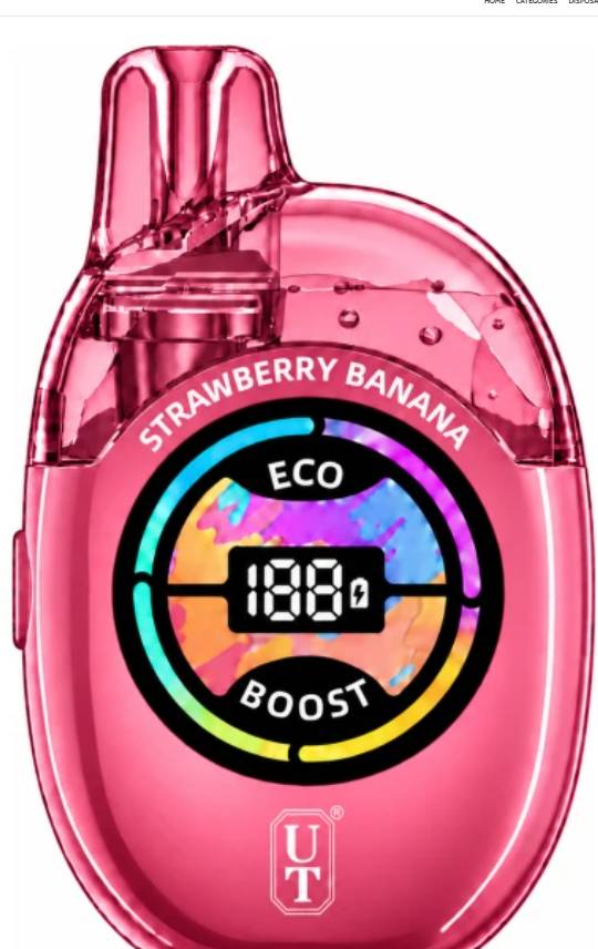 Strawberry Banana Flum UT 50K Clear Tank disposable vape