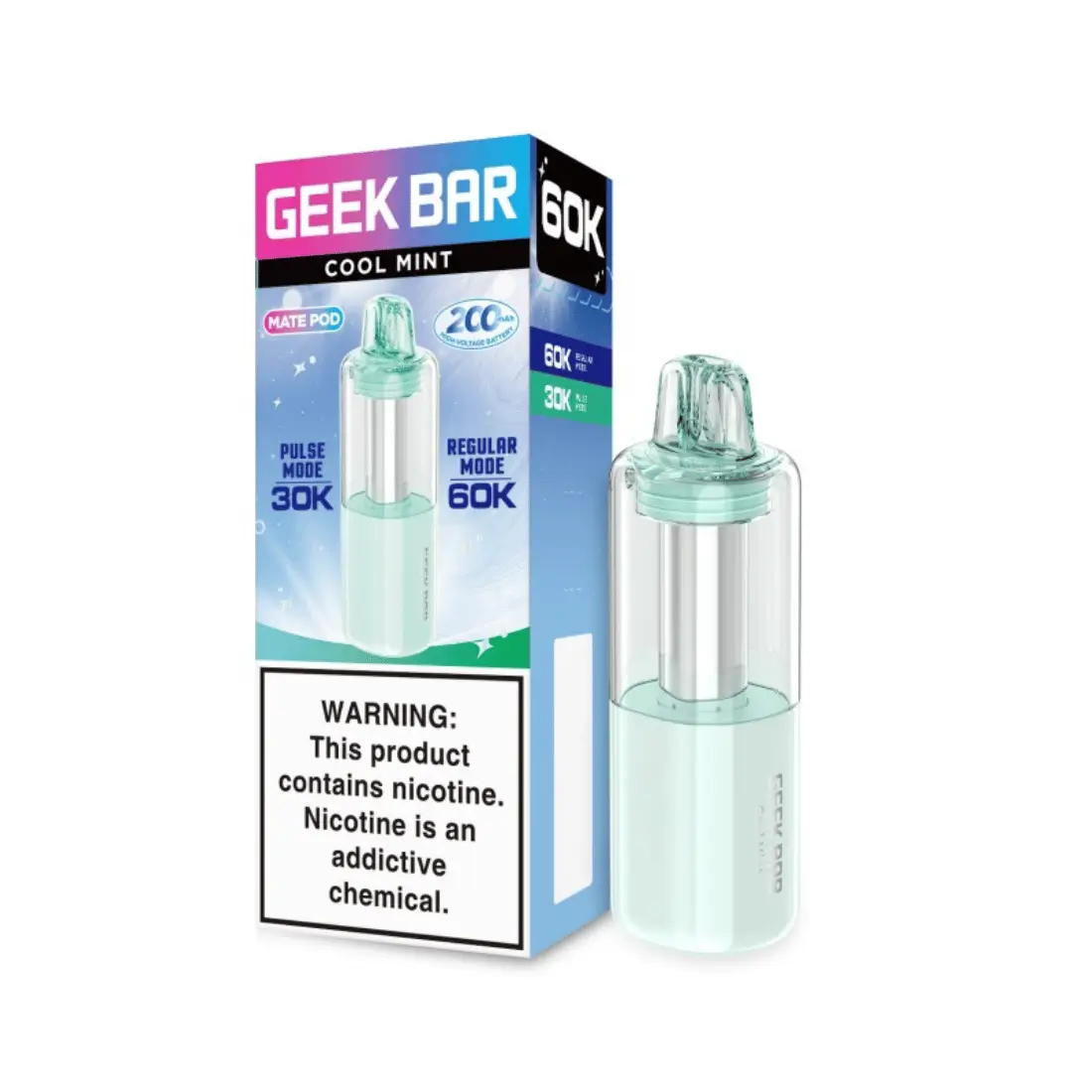 Cool Mint Geek Bar Mate Pod 60K Replacement Pod