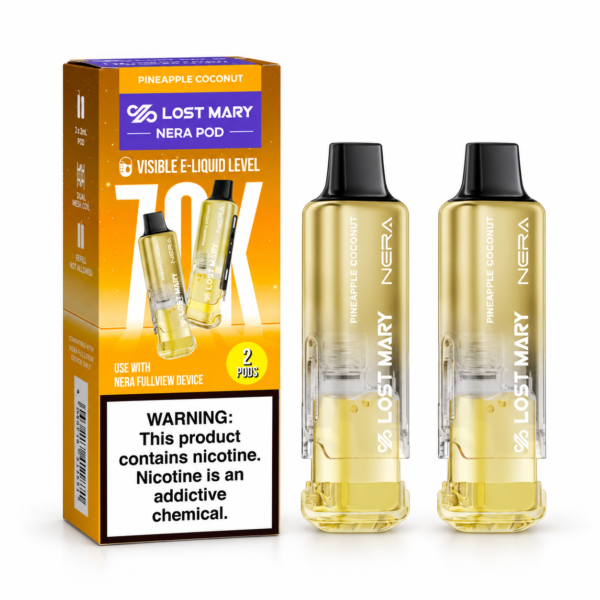 Pineapple Coconut Lost Mary Nera Fullview 70K Disposable Pods